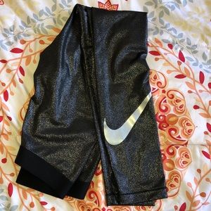 Nike Pro Black Gold Sparkle Leggings